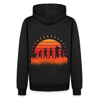 Wing Chun Evolution - Männer Premium Bio Hoodie - Schwarz - Hinten - Nico (187cm)
