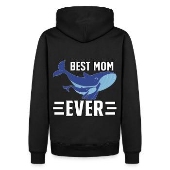 Die beste Mutter aller Zeiten - Männer Premium Bio Hoodie - Schwarz - Hinten - Nico (187cm)