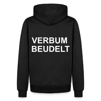 Verbumbeudelt - Sweat à capuche Premium bio Homme - noir - Dos - Nico (187cm)
