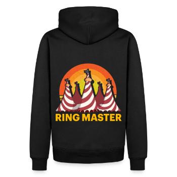 Ringmeister - Männer Premium Bio Hoodie - Schwarz - Hinten - Nico (187cm)