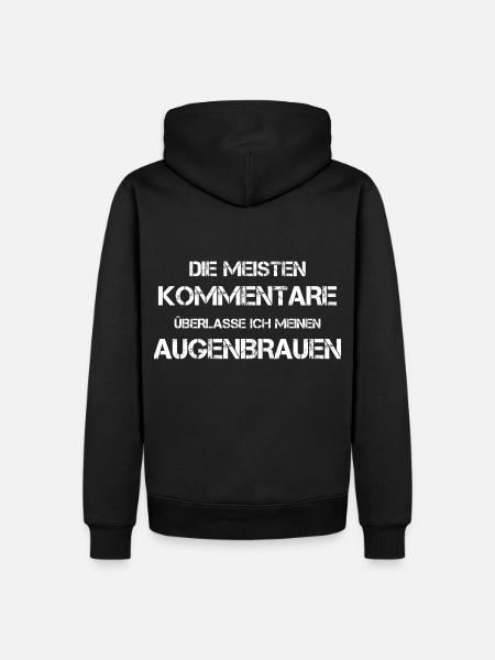 Lustige Sprüche - Männer Premium Bio Hoodie - Schwarz