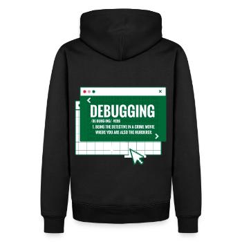 Debugging - Men’s Premium Organic Hoodie - black - Back - Nico (187cm)