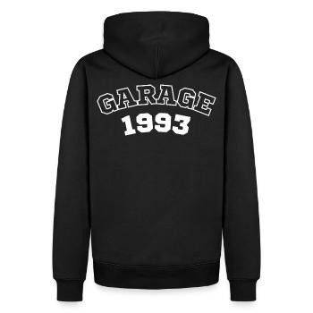 UKG UK Garage Music - Rave outfit Football - Men’s Premium Organic Hoodie - black - Back - Nico (187cm)