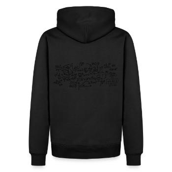 Cadeau de professeur de géométrie mathématique - Sweat à capuche Premium bio Homme - noir - Dos - Nico (187cm)