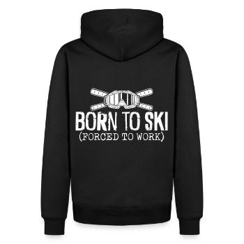 Ski ski ski piste de ski cadeau - Sweat à capuche Premium bio Homme - noir - Dos - Nico (187cm)