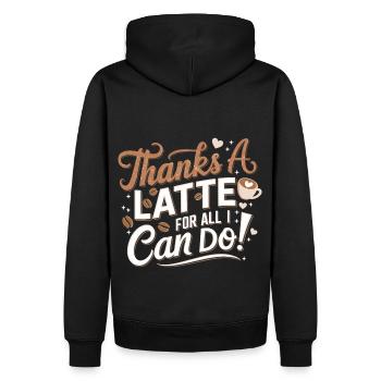 Le café rend tout meilleur – barista - Sweat à capuche Premium bio Homme - noir - Dos - Nico (187cm)