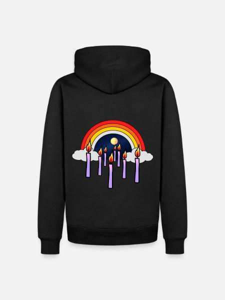Himmel Trauer Jenseits Tod Trauern Regenbogen Gott - Männer Premium Bio Hoodie - Schwarz