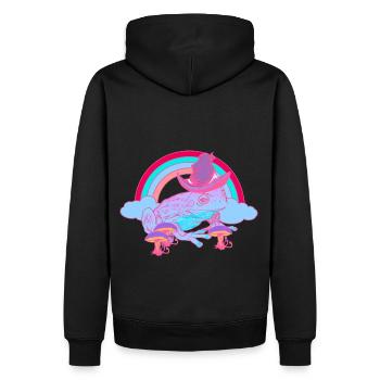 Magic Rainbow Toad Frog Wizard Frogs - Sweat à capuche Premium bio Homme - noir - Dos - Nico (187cm)