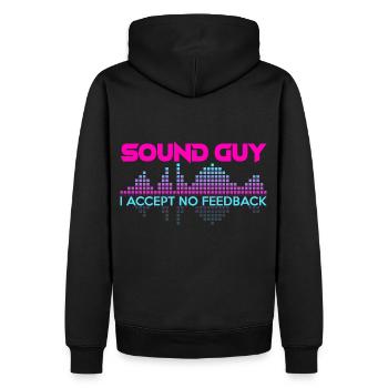 Audiotechniker Tonmeister Musikproduzent - Männer Premium Bio Hoodie - Schwarz - Hinten - Nico (187cm)