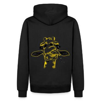 Giraffe Sommer Safari Afrika Wildtiere Zoo Kinder - Männer Premium Bio Hoodie - Schwarz - Hinten - Nico (187cm)
