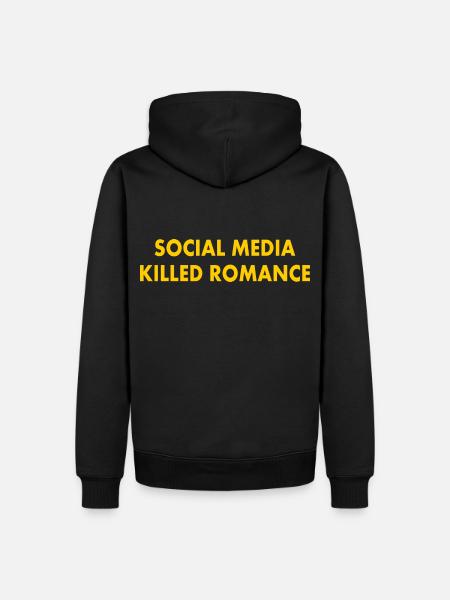 social media killed romance - Men’s Premium Organic Hoodie - black