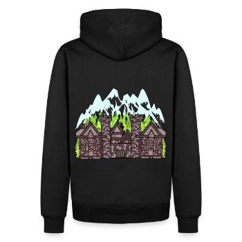 Mittelalter Ritter Burg Festung Schloss Märchen - Männer Premium Bio Hoodie - Schwarz - Hinten - Nico (187cm)