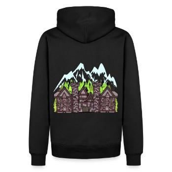 Autriche Château médiéval Forteresse Chevaliers fantastiques - Sweat à capuche Premium bio Homme - noir - Dos - Nico (187cm)