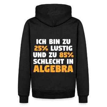 Mathematik Mathe Rechnen Algebra - Männer Premium Bio Hoodie - Schwarz - Hinten - Nico (187cm)