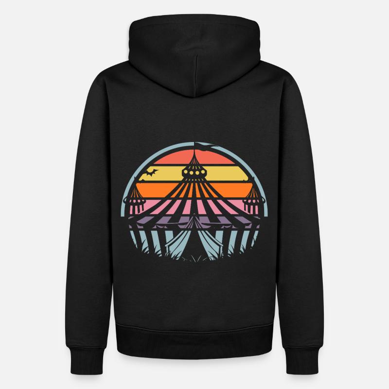 Cirque - Sweat à capuche Premium bio Homme - noir