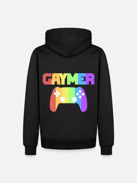 Gaymer - Sweat à capuche Premium bio Homme - noir