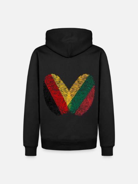 Fingerprint Lithuania - Men’s Premium Organic Hoodie - black