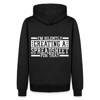 Statistiques et statistiques Et mathématiques - Sweat à capuche Premium bio Homme - noir - Dos - Nico (187cm)