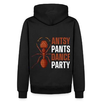 Soirée dansante avec pantalons Antsy - Sweat à capuche Premium bio Homme - noir - Dos - Nico (187cm)