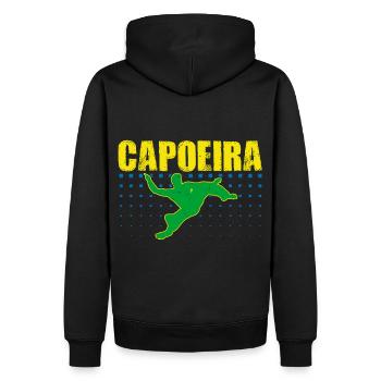 Capoeira - Sweat à capuche Premium bio Homme - noir - Dos - Nico (187cm)
