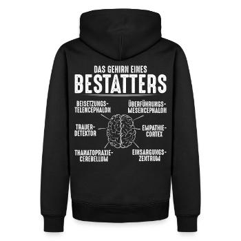 Bestatter Totengräber Leichenbestatter Mortician - Männer Premium Bio Hoodie - Schwarz - Hinten - Nico (187cm)