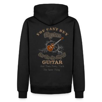 You can´t buy.....GUITAR.png - Männer Premium Bio Hoodie - Schwarz - Hinten - Nico (187cm)