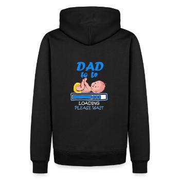 dad to be - Geschenk für werdenden Papa - Männer Premium Bio Hoodie - Schwarz - Hinten - Nico (187cm)