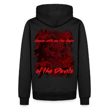 Devil, Satan, Evil, Devil, Black Metal, Heavy Metal, - Men’s Premium Organic Hoodie - black - Back - Nico (187cm)