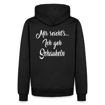 mir reichts ich geh schaukeln - Männer Premium Bio Hoodie - Schwarz - Hinten - Nico (187cm)