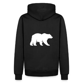 ours wildnis forêt nature animal zoo - Sweat à capuche Premium bio Homme - noir - Dos - Nico (187cm)