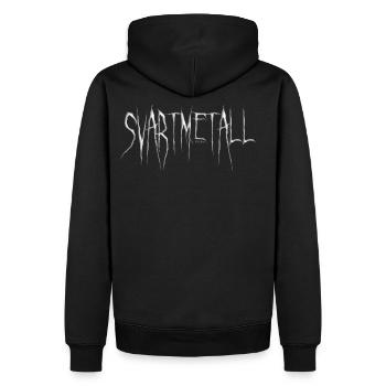 SVARTMETALL by die|site - Männer Premium Bio Hoodie - Schwarz - Hinten - Nico (187cm)
