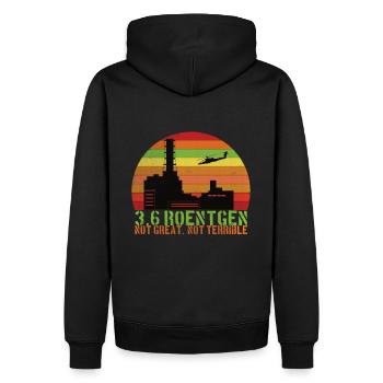 Roentgen Not Great Not Terrible 1986 X-ray 3.6 - Men’s Premium Organic Hoodie - black - Back - Nico (187cm)