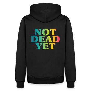 NOT DEAD YET - Inputable - Sweat à capuche Premium bio Homme - noir - Dos - Nico (187cm)