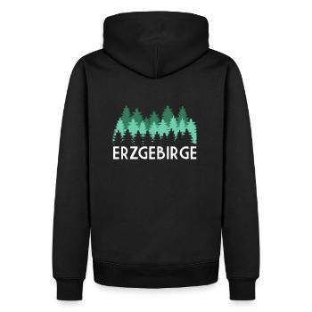 Erzgebirge Geschenk - Männer Premium Bio Hoodie - Schwarz - Hinten - Nico (187cm)