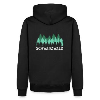 schwarzwald - Männer Premium Bio Hoodie - Schwarz - Hinten - Nico (187cm)