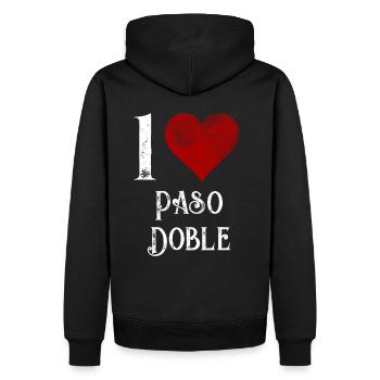 paso doble Tanzpartner Geschenk - Männer Premium Bio Hoodie - Schwarz - Hinten - Nico (187cm)