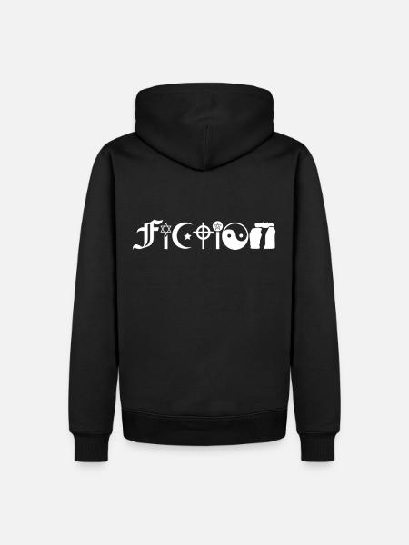 religion is fiction - Men’s Premium Organic Hoodie - black