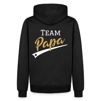 Team Papa | Gold Edition for Father 's Day | Best of - Men’s Premium Organic Hoodie - black - Back - Nico (187cm)