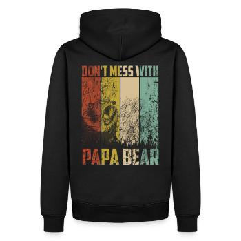 Ne t’en prends pas à papa. - Sweat à capuche Premium bio Homme - noir - Dos - Nico (187cm)