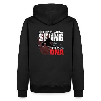 Ski - c'est dans mon ADN - Sweat à capuche Premium bio Homme - noir - Dos - Nico (187cm)
