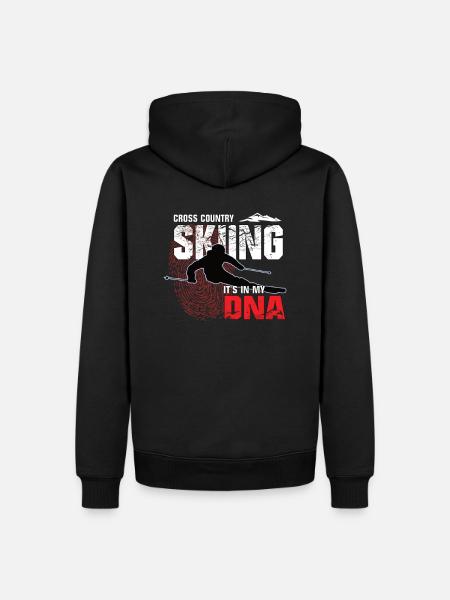 Skiing - it's in my DNA - Men’s Premium Organic Hoodie - black