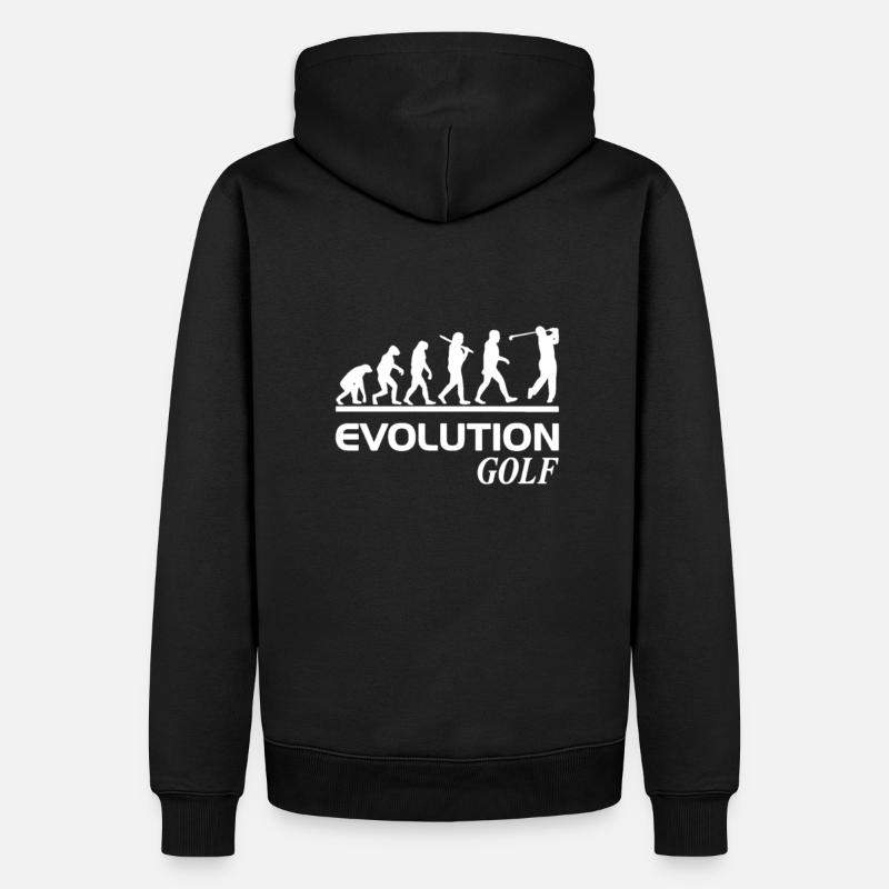 Evolution golf - Felpa con cappuccio ecologica premium da uomo - nero
