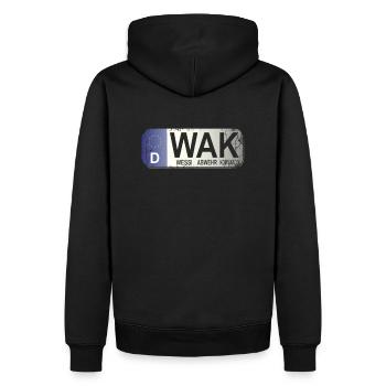 Auto Kennzeichen WAK Deutschland - Männer Premium Bio Hoodie - Schwarz - Hinten - Nico (187cm)