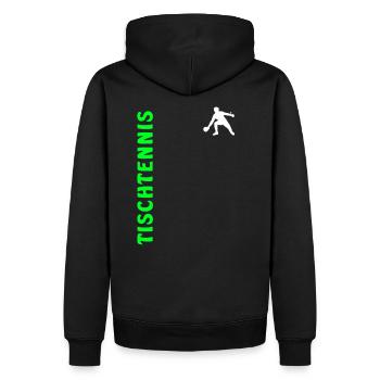 Tischtennis - Männer Premium Bio Hoodie - Schwarz - Hinten - Nico (187cm)