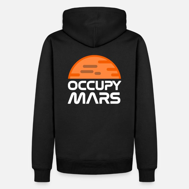 occuper mars - Sweat à capuche Premium bio Homme - noir