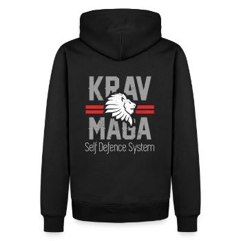 krav maga - Männer Premium Bio Hoodie - Schwarz - Hinten - Nico (187cm)