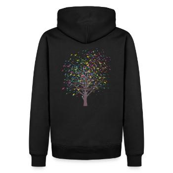 Tree with birds - Men’s Premium Organic Hoodie - black - Back - Nico (187cm)