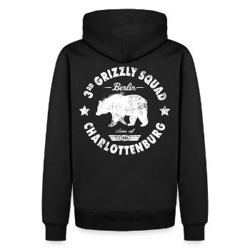 Berlin - Männer Premium Bio Hoodie - Schwarz - Hinten - Nico (187cm)