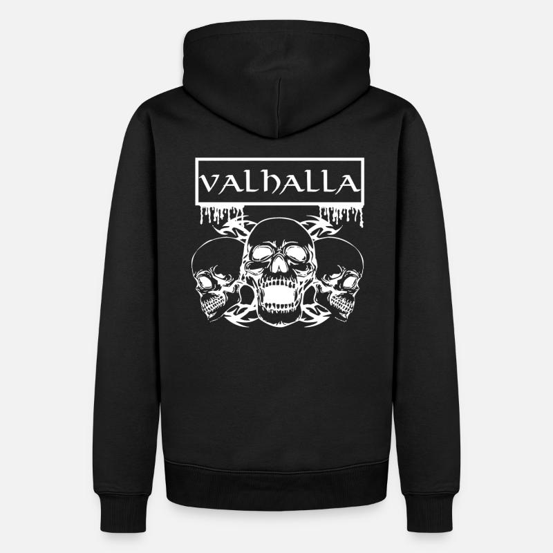 Valhalla - Männer Premium Bio Hoodie - Schwarz