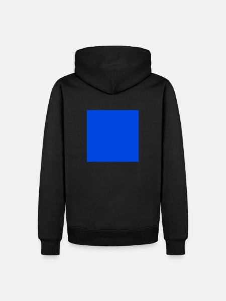 blue square - Men’s Premium Organic Hoodie - black